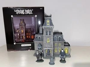 Dept. 56 The Addams Family House 6002948 + Morticia & Gomez 6002949 + Lurch +It - Picture 1 of 23