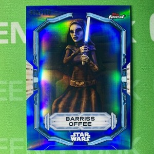 Barriss Offee Blue Refractor #'d 039/150 SP 2022 Topps Finest Star Wars Card #10