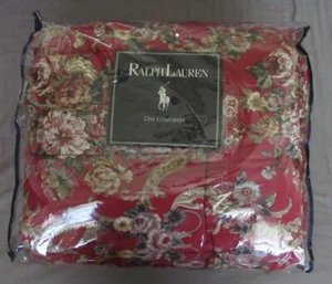 Ralph Lauren Danielle Marseilles TWIN Red Comforter Floral Vintage New in Pack - Picture 1 of 7