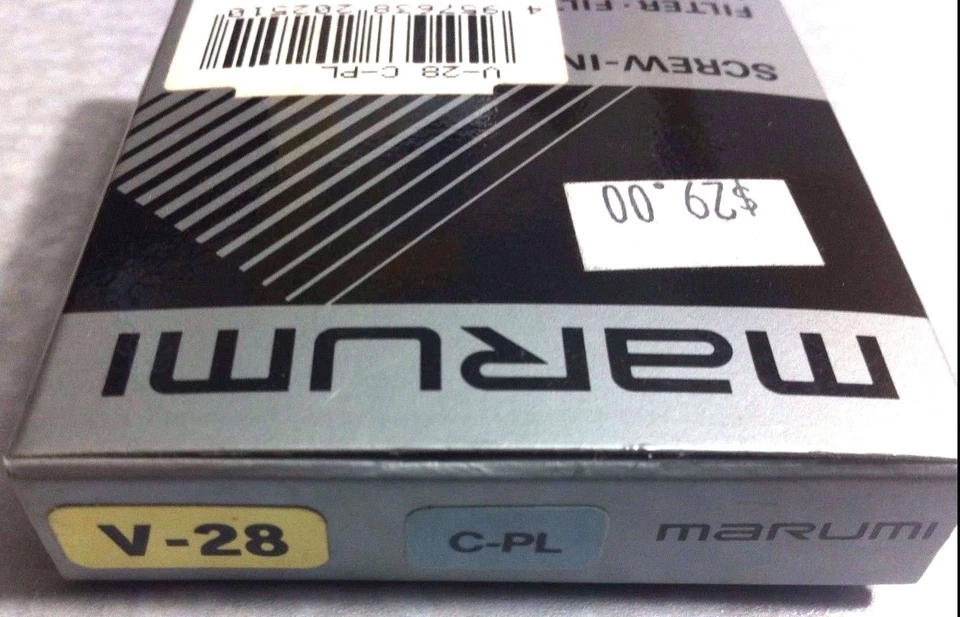 28mm CIRCULAR POLARIZER CIR PL Lens Glass FILTER CPL 28 mm Japan Marumi C-PL - Image 1 of 1