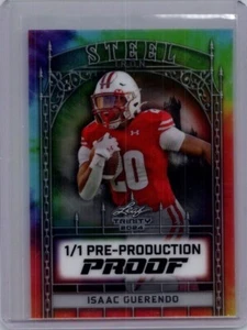 Isaac Guerendo 2024 Leaf Football 1/1 Pre Production Proof - Picture 1 of 1