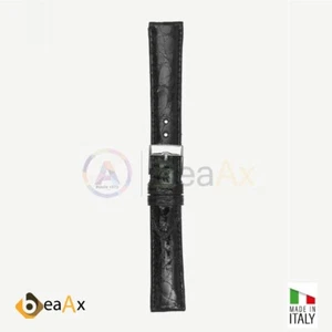 Cinturino in vero coccodrillo brasile Nero fibbia in acciaio - Made in Italy - Picture 1 of 1