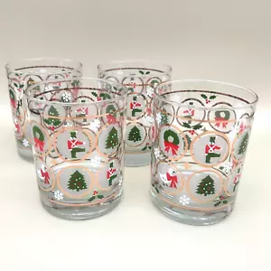 4 vasos de whisky Georges Briard 14 oz antiguos 12 días de Navidad - Imagen 1 de 10
