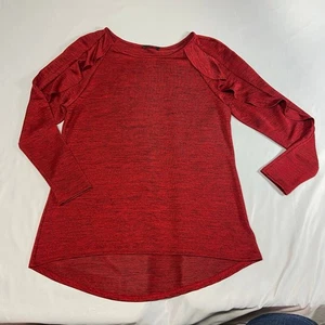 Alfred Paquette Top Long Sleeves Ruffles High Low No Tag Vintage - Picture 1 of 11