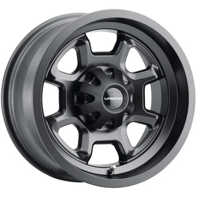 12x8 -10.2 Vision 415 Bomb 4x110 Matte Black Wheels (Set of 4) - Image 1 of 3