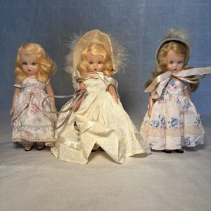 Lot of Three Vintage Storybook Dolls 5 1/2 inch - Picture 1 of 16