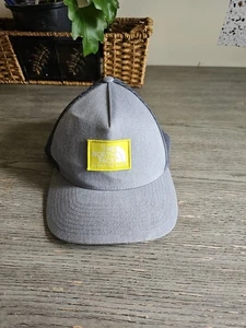 The North Face Snapback Trucker Mütze grau gelb Unisex One Size Patch Logo - Bild 1 von 10