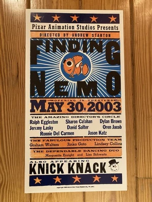 罕见 Finding Nemo Hatch Show 打印海报 / 皮克斯迪士尼 / 纳什维尔  — 第 1/4 张图片