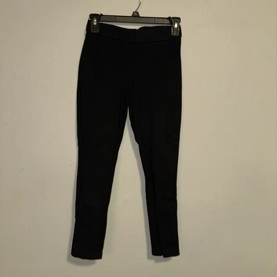 J. Crew Anyday Pants Womens Small P Black Cropped Zip Comfort Stretch Casual - Image 1 of 4