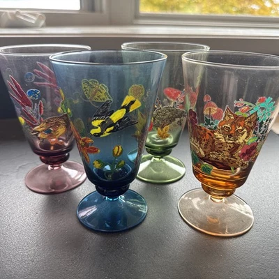 Anthropologie Nathalie Lete Juego de 4 copas de vino ¡IMPRESIONANTE y NUEVO! Foto 1 de 4