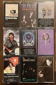 59 Cassettes Eagles Seger Police Black Crowes Journey Elvis Idol Whitney Elton - Picture 1 of 7