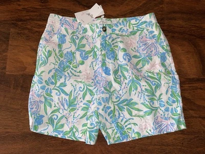 Lilly Pulitzer 10 100% Linen JUST A PINCH ALDORA SHORTS Straight Fit 7" NWT - Image 1 of 4