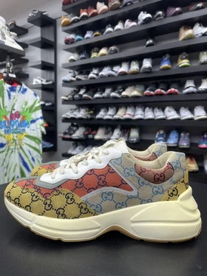 Talla 11.5US/11G - Zapatillas Gucci GG Rhyton Lona Multicolor Foto 1 de 4