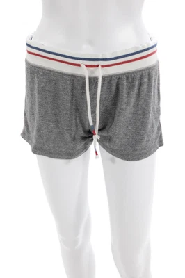 Shorts casual listrado cintura algodão feminino PJ Salvage cinza tamanho P - Imagem 1 de 4