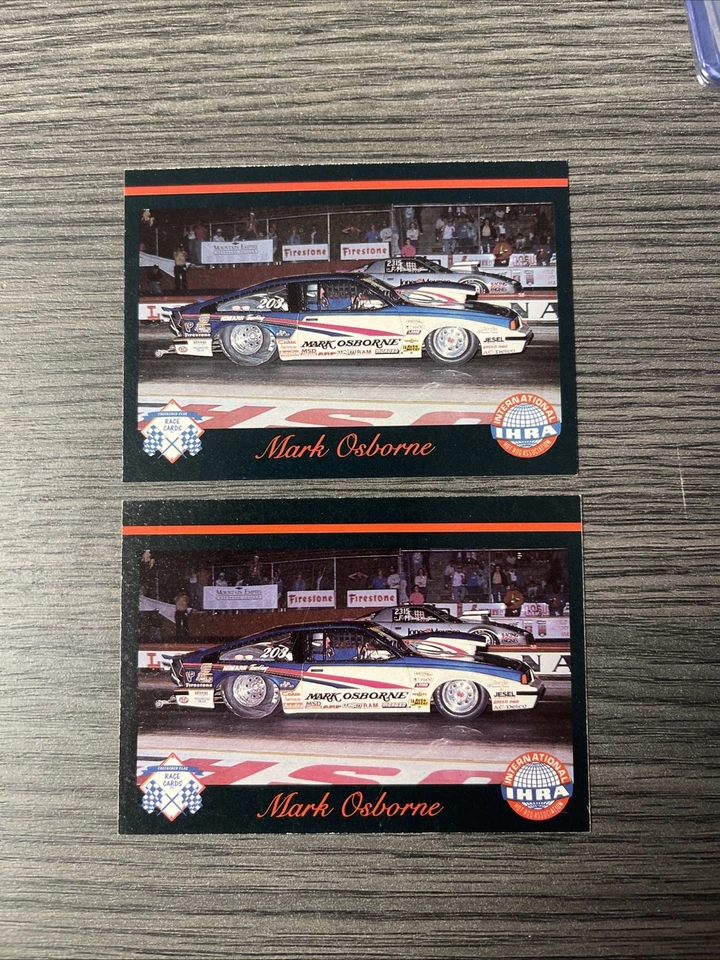 1989 Checkerd Flag IHRA Mark Osborne #22 Corrected / Error Factory Yactory - Image 1 of 2
