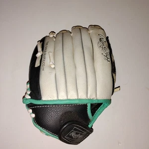 Rawlings Youth 10.5'' Leather Grey White Teal Softball Glove FP105BW Fast Pitch - Picture 1 of 9