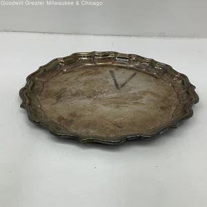 Reed & Barton Chippendale Silver Plate Circular Serving Tray - Picture 1 of 3