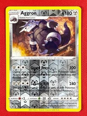 2021 Pokemon Aggron 111/198 Chilling Reign Reverse Holo - Image 1 of 2