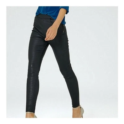 REISS | Pantalones Legging Mujer Cuero Vine Azul Marino Talla 8 Foto 1 de 4