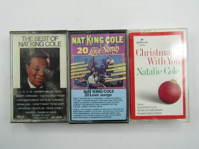 Christmas Holiday Cassette Tapes Lot Of 3 Nat King Cole Natalie Cole Hallmark Foto 1 de 4