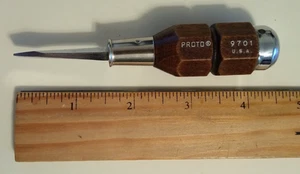 Proto 9701 Flachkopf/Schlitz Schraubendreher Holzgriff 4-1/4" lang - Bild 1 von 16