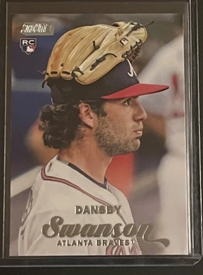 2017 Topps Stadium Club - Image Variation Dansby Swanson #20 Glove on Head (RC) - Image 1 of 2