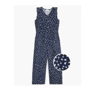 Crewcuts Floral Jumpsuit Navy Blue Floral J. Crew Girls 6 - Picture 1 of 6