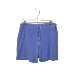 Fresh Produce Blue Faded Elastic Waist Comfy Casual Cotton Shorts Women's Size L - Picture 1 of 9