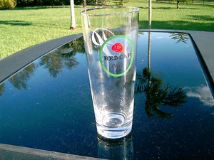 RED CAP ALE VINTAGE 7" HIGHBALL GLASS RED AND GREEN LOGO REPLACEMENT - Picture 1 of 11