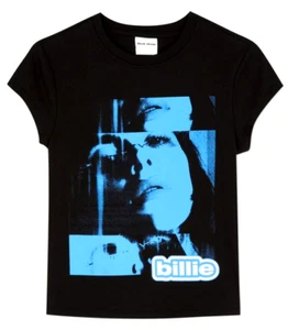 BILLIE EILISH T-Shirt 2XStoXL Black Cotton Capped Sleeve BNWT Primark Licenced - Picture 1 of 3