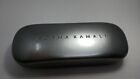 Norma Kamali Silver Clamshell Eyeglass Case W / Embossed Logo On Front 2223D