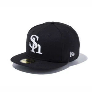 New Era 59FIFTY NPB Fukuoka Softbank Hawks Black x White Cap Japanese Team - Picture 1 of 2