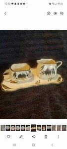 VINTAGE ENGLISH SANDLAND WARE CREAMER AND SUGAR BOWL - Picture 1 of 3
