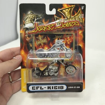 West Coast Choppers Jesse James "CFL-Rigid" Black Flames 1:31 Scale Motorcycle - Image 1 of 4