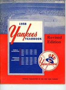 1958 New York Yankees REVISED Yearbook EXCELLENT CONDITION *MICKEY MANTLE* - Picture 1 of 1