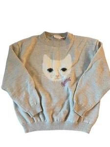 Perfect Condition Bonpoint Merino Wool Sweater 8Y – Luxury Handcrafted Cat Desig - Picture 1 of 4