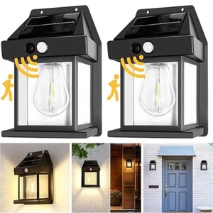 2 pcs LED Solar Light Motion Sensor 3 Modes Lamp Outdoor Wall Street Yard Garden - Picture 1 of 19