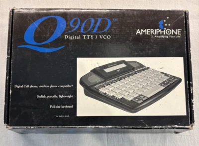 Ameriphone Q90D Digital TTY/VCO contestador automático de texto con discapacidad auditiva ROTO Foto 1 de 4