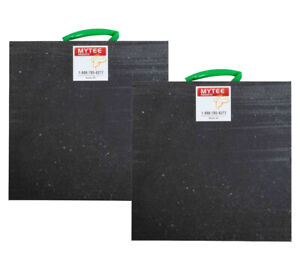 (2 Pack) Mytee High Density Polyethylene Medium Outrigger Pad 18" x 18" 1.5"