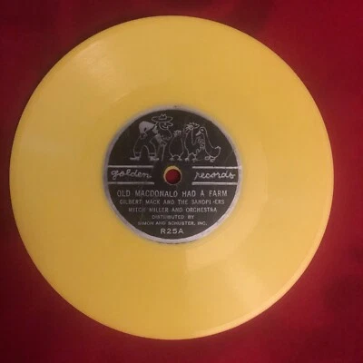 VINTAGE 1950's CHILDREN'S GOLDEN RECORDS Old Mac Donald’s Farm, Owl And Pussycat Foto 1 de 4