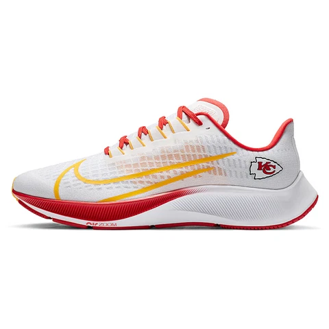 New Kansas City Chiefs Nike Unisex Zoom Pegasus 37 Running Training Shoes Men's Cover