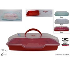 PORTATORTA CONTENITORE VASSOIO PORTADOLCI RETTANGOLARE 41x28 cm