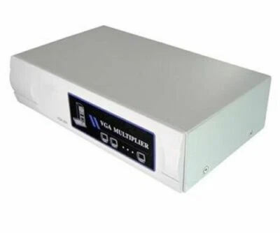 VGA Splitter Amplifier Multiplier VM-112A 2-Port SVGA 400 MHz w/Power Adapter  - Image 1 of 2