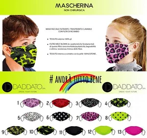 Protective Washable Mask x JUNIOR-SENIOR CIVIL USE Breathable with FILTER - Picture 1 of 14