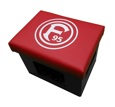 BIEREX Fanartikel F95 Fortuna Düsseldorf Bier Sitzkissen Kissen Bierkasten Sitz + Logo