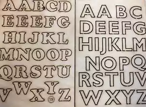 Formas/plantillas de madera contrachapada cortada con láser-LETRAS-elige tu fuente en blanco - Imagen 1 de 3