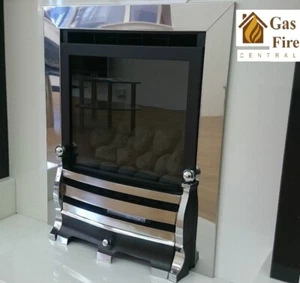 REPLACEMENT DUET GAS FIRE CHROME CAST IRON 16" FRET 3 PIECE MAGNETIC TRIM - Picture 1 of 2