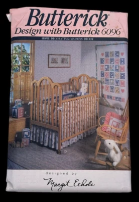 Butterick Sewing Pattern 6096 Baby Room Decor Alphabet Letter Quilt Wall Hanging - Image 1 of 4