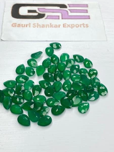Green Onyx Faceted Pear Cut Loose Gemstone 10x7 MM Wholesale Lot 31 Pcs lot - Picture 1 of 5