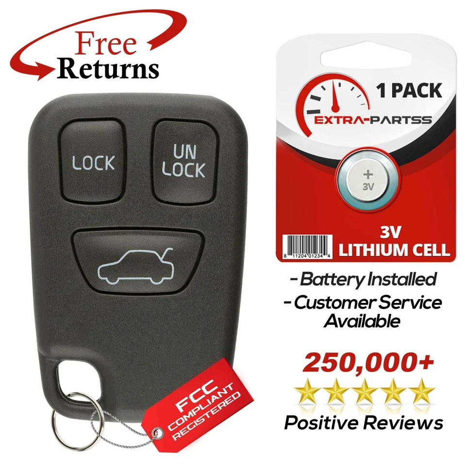 Remote Key Fob 3btn for 1998 1999 2000 Volvo S70 - Изображение 1 из 1